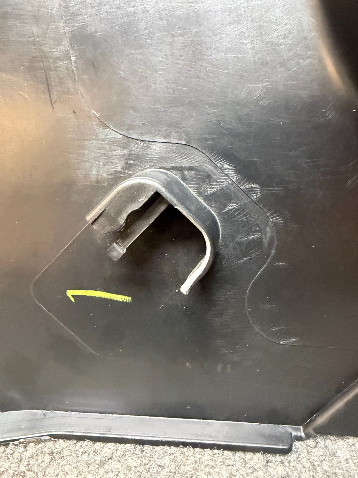 12-15 Tesla Model S Driver Side Lower Center B-Pillar Trim Panel 1002523-08-C