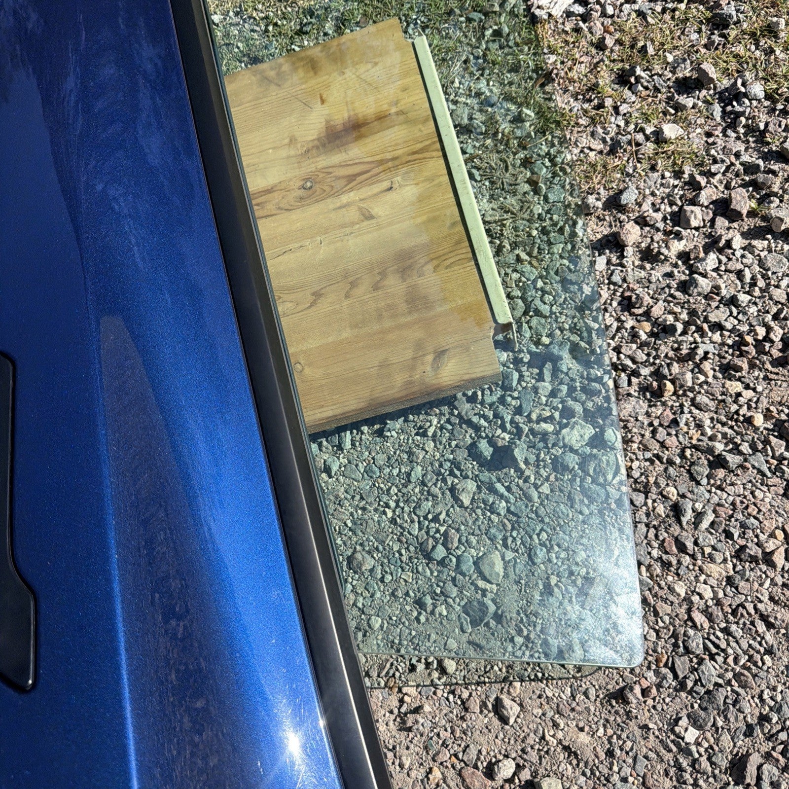 21-23 OEM Tesla Model 3 Rear Left Driver Side Door Shell Panel COMPLETE BLUE