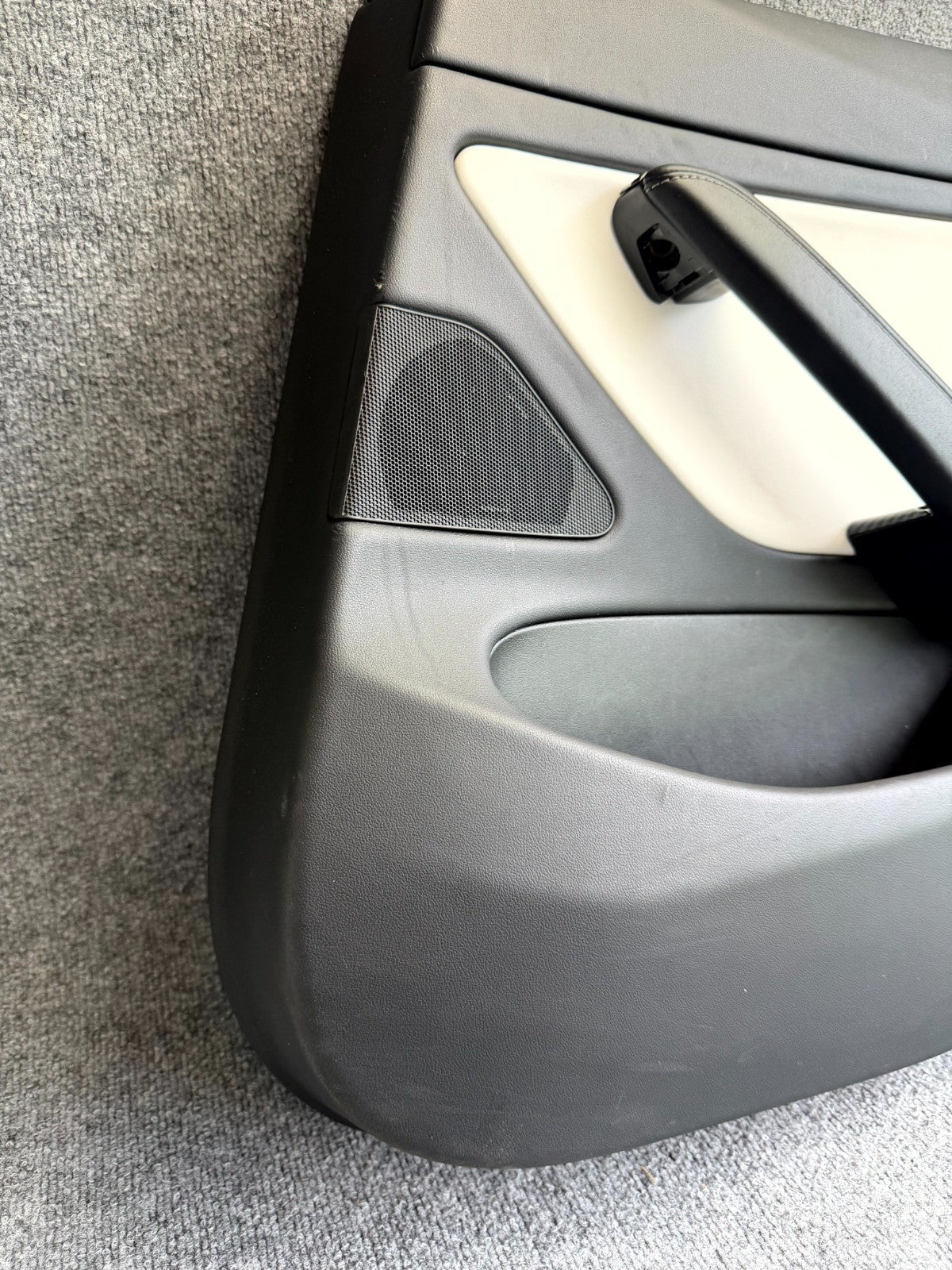 2017-2023 TESLA MODEL 3 REAR RIGHT SIDE DOOR TRIM PANEL BLACK OEM, 1105096-00-E