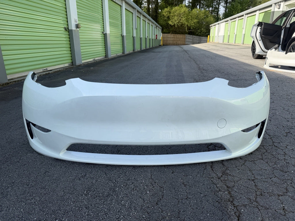 2024-2025 Tesla Model Y oem Front Bumper Cover & Tow Cap White