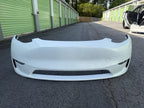 2024-2025 Tesla Model Y oem Front Bumper Cover & Tow Cap White