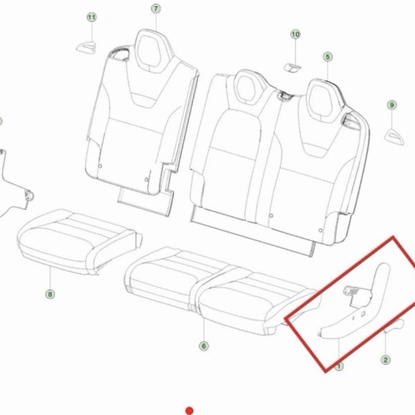 2016 - 2021 TESLA MODEL X LEFT SIDE PANEL TRIM COVER OEM, 1081920-00-D