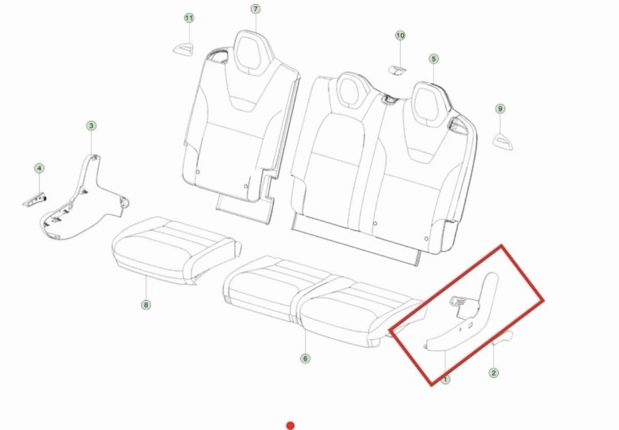 ♦️ 2016 - 2021 TESLA MODEL X LEFT SIDE PANEL TRIM COVER OEM, 1081920-00-D
