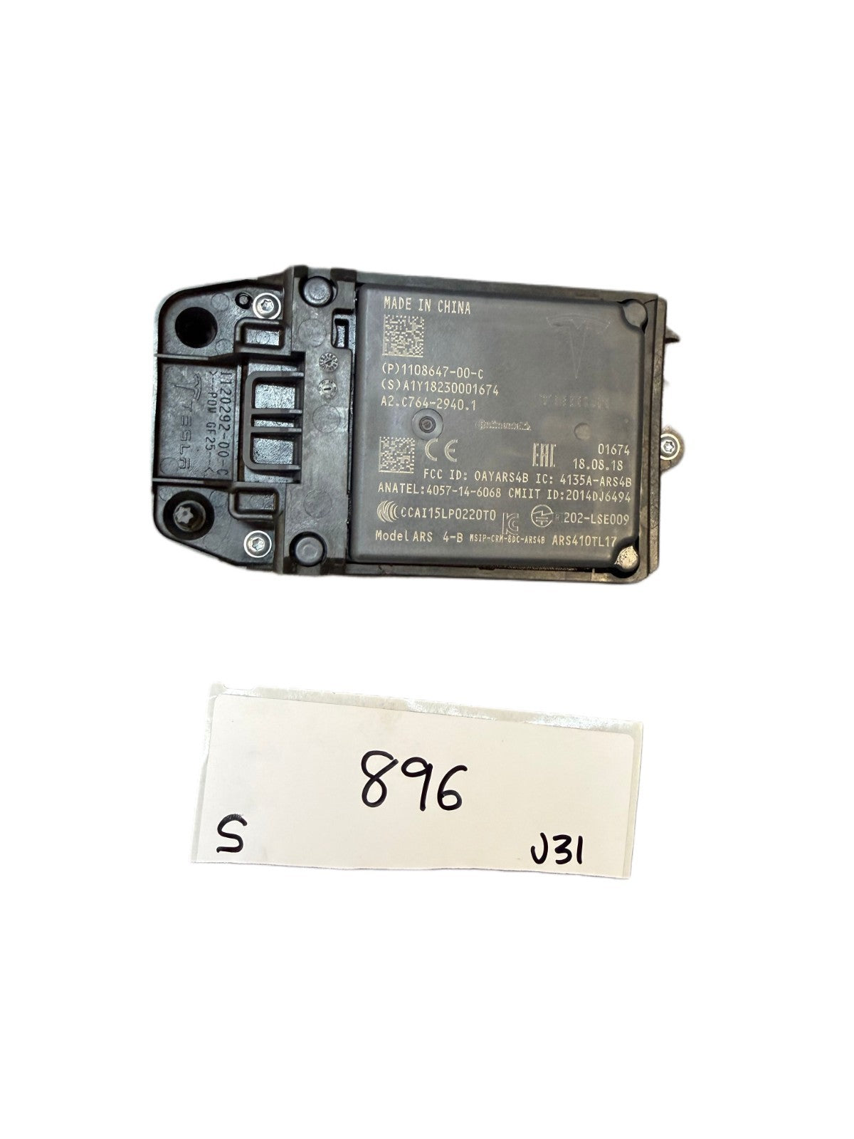 2016-2020 Tesla Model S Adaptive Cruise Control Sensor Radar Module 1108647-00-C