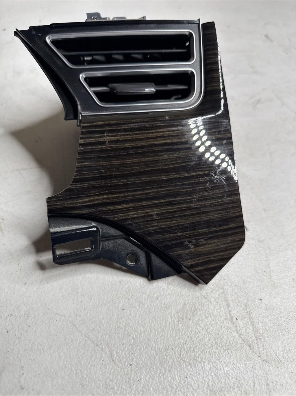♦️12-16 TESLA MODEL S DASH LEFT AIR VENT GRILL TRIM OBECHE GLOSS OEM,100451806F1