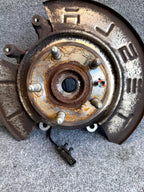 12–16 TESLA MODEL S REAR RIGHT SPINDLE KNUCKLE HUB W/ DUST SHIELD OEM, 600702400