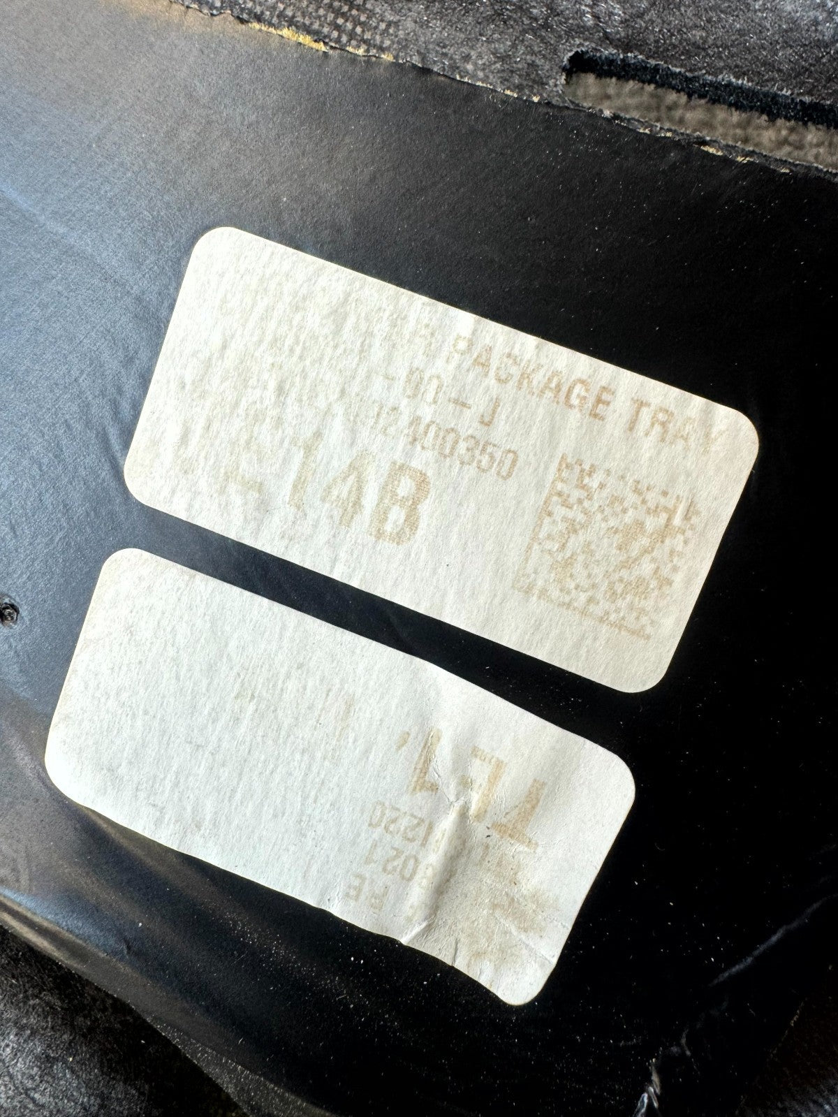 2017-2023 TESLA MODEL 3 REAR DECK SHELF COVER INNER PANEL OEM, 1099221-00-D