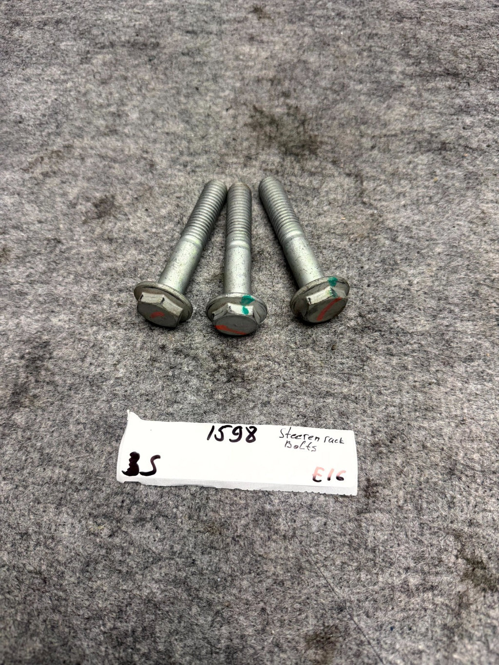 ♦️2012 - 2016 TESLA MODEL S STEERING RACK BOLTS SET OF 3 OEM