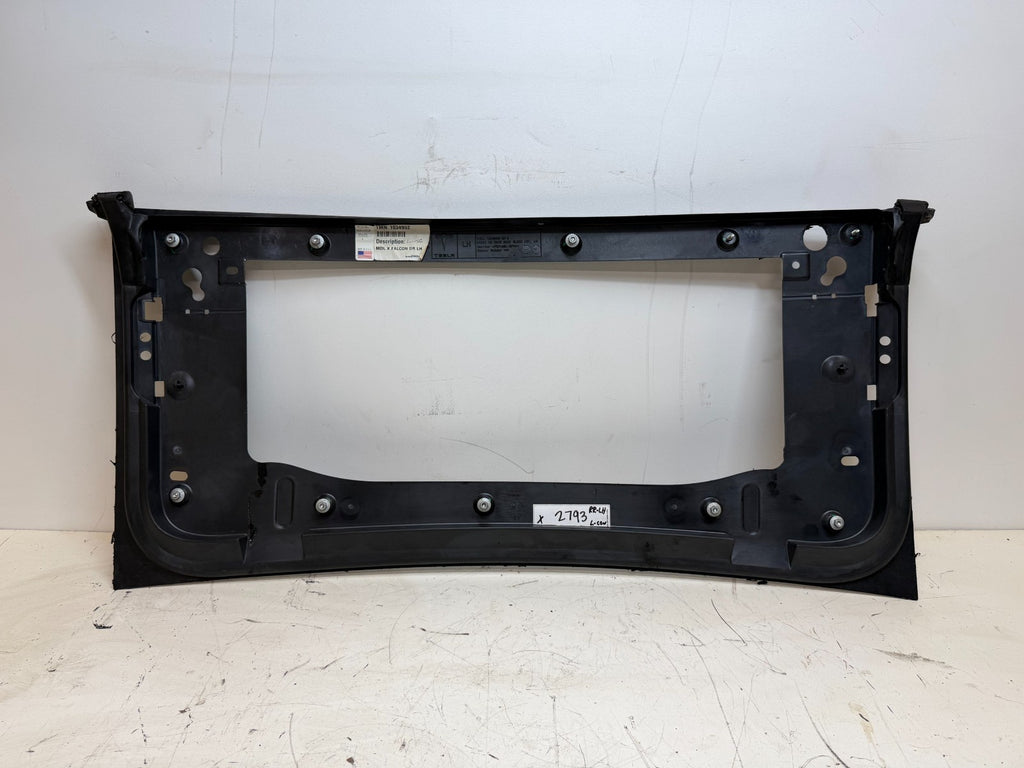 2016 - 2020 Tesla Model X Rear Left Side Door Roof Glass Frame 1034902-00-F