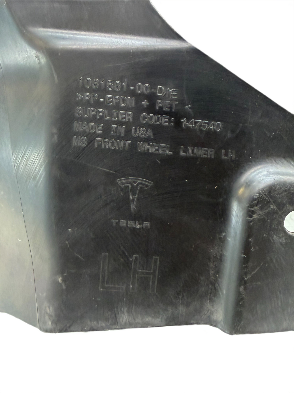 2017-23 Tesla Model 3 Front Left Driver Wheel Fender Splash Shield 1081581-00-D