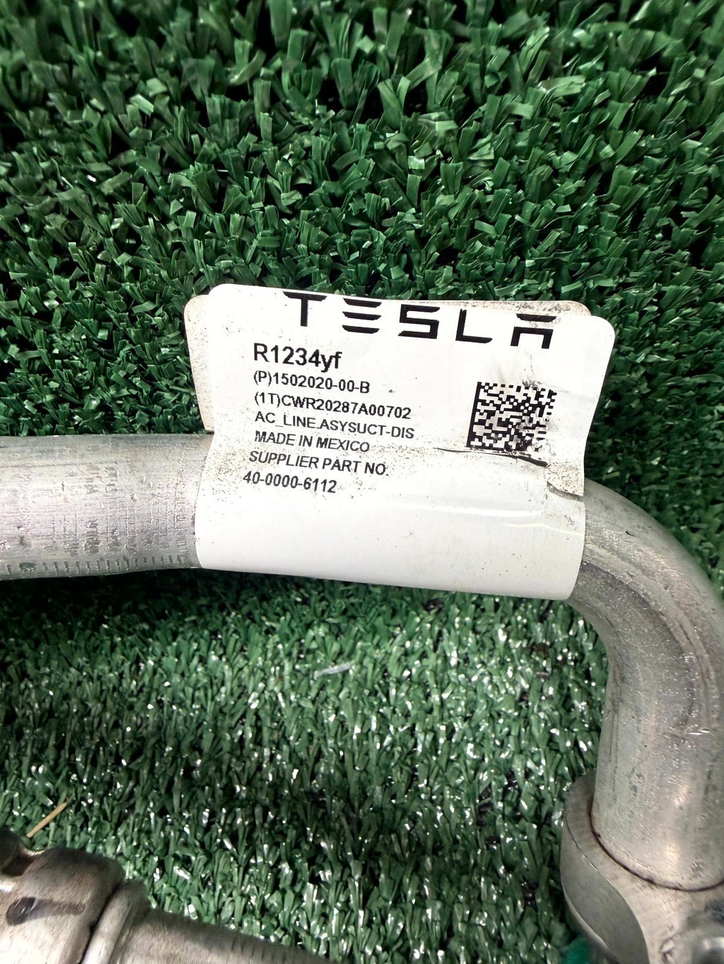 ♦️17-23 TESLA MODEL 3/Y AC AIR CONDITIONING COMPRESSOR HOSE TUBE OEM, 1502020-00