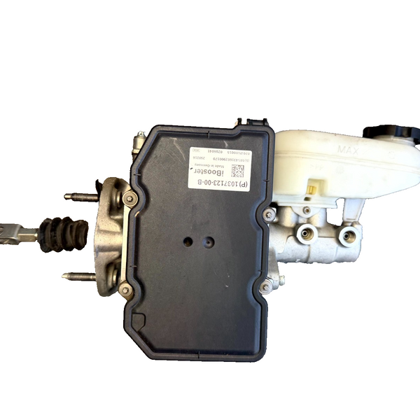 12-20 TESLA MODEL S BRAKE BOOSTER MASTER CYLINDER W/ RESERVOIR OEM, 103712300B