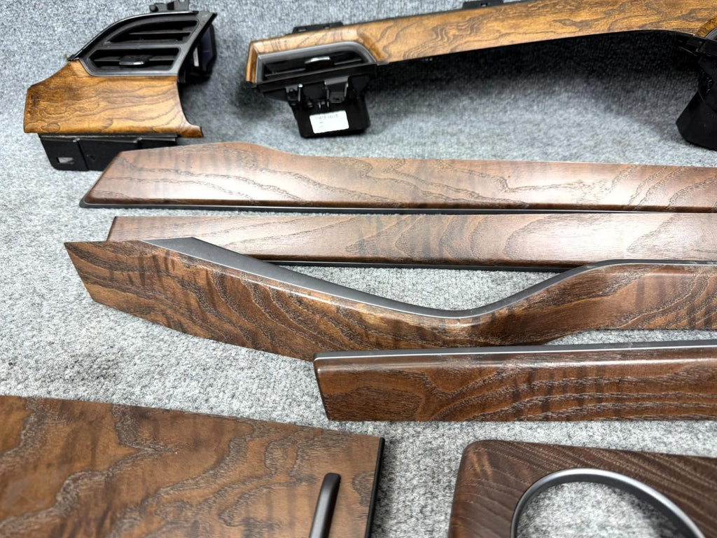 ♦️16-20 Tesla Model X Front Rear Left Right Dashboard Trim Wood OEM 1035826-11-A