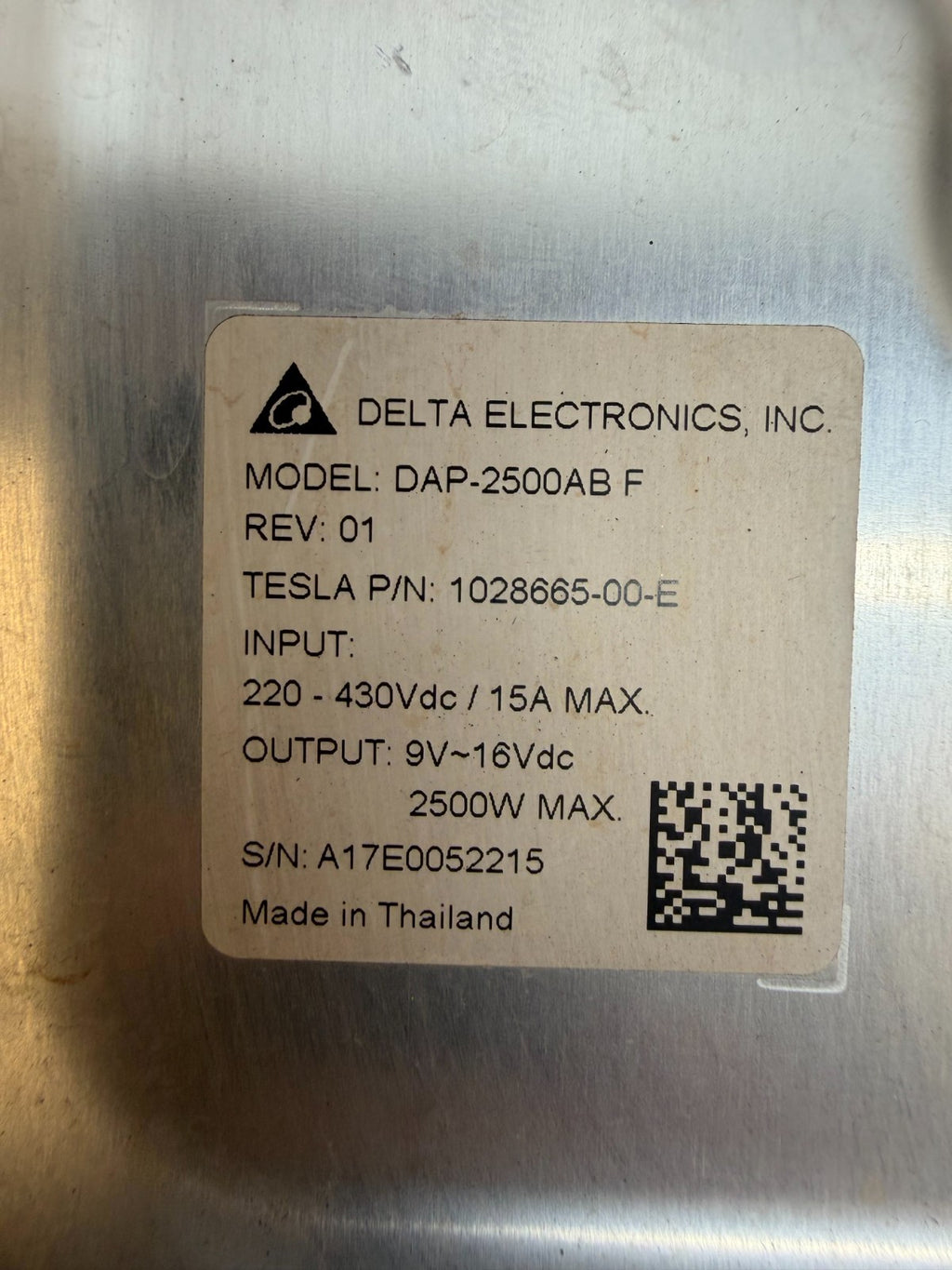 2016-2020 Tesla Tesla Model S HV Gen 2 DC-DC Power Converter Module 1028665-00-E