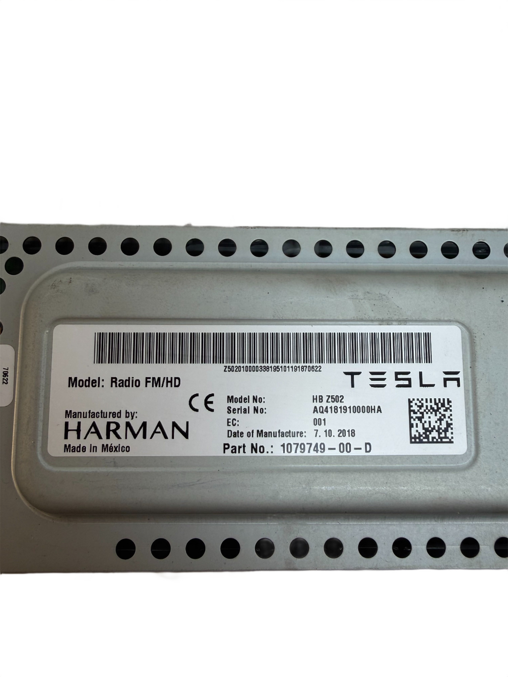 2017-2023 Tesla Model 3 Harman Becker Radio FM/HD Receiver Module 1079749-00-D