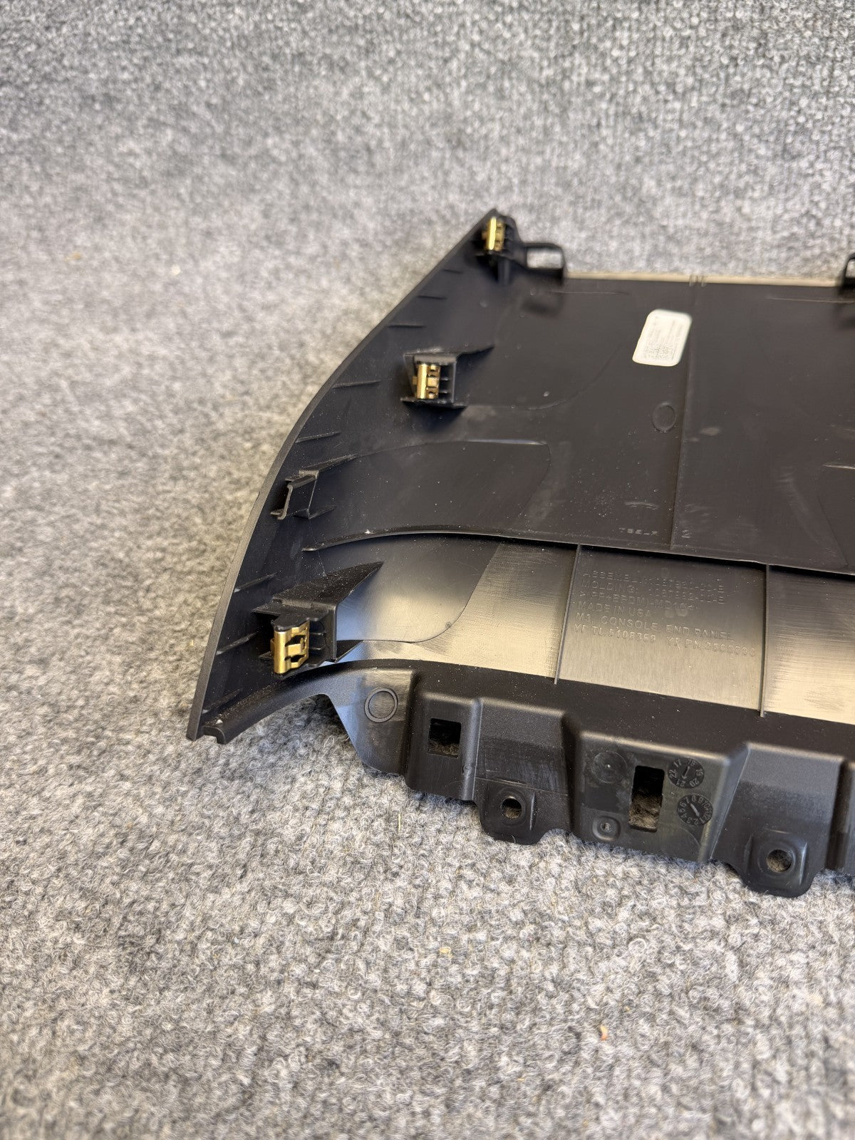 17-24 TESLA MODEL 3 Y CENTER CONSOLE BACK END TRIM PANEL ASSY OEM, 1087992-00-B