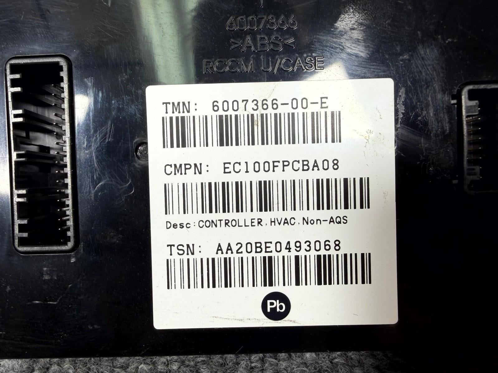 12-20 Tesla Model X S HVAC AC Heater Temprature Control Unit OEM, 6007366-00-E