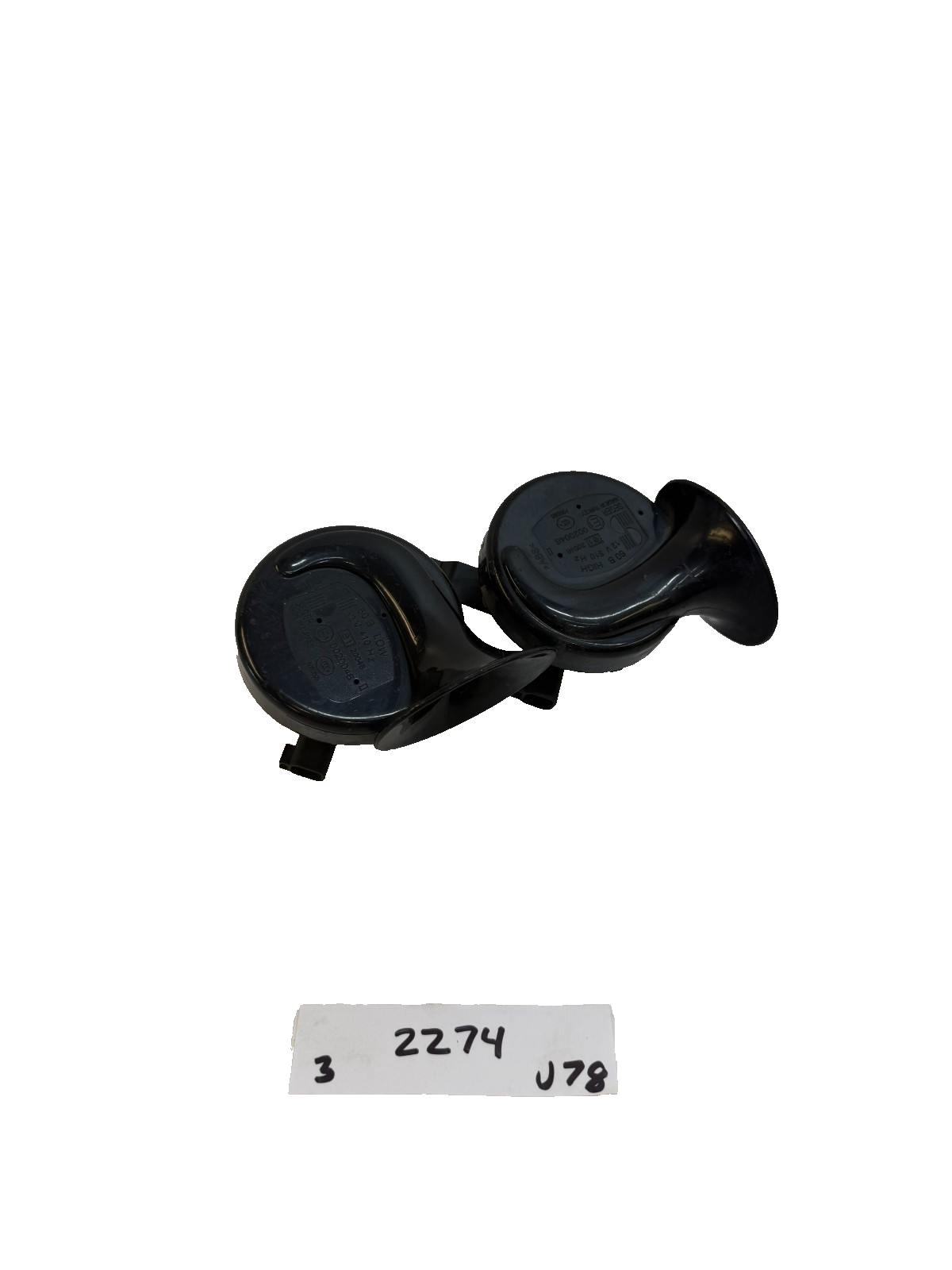 2017-2023 Tesla Model 3 High + Low Pitch Tone Horn w/ Bracket 1486943-00-A