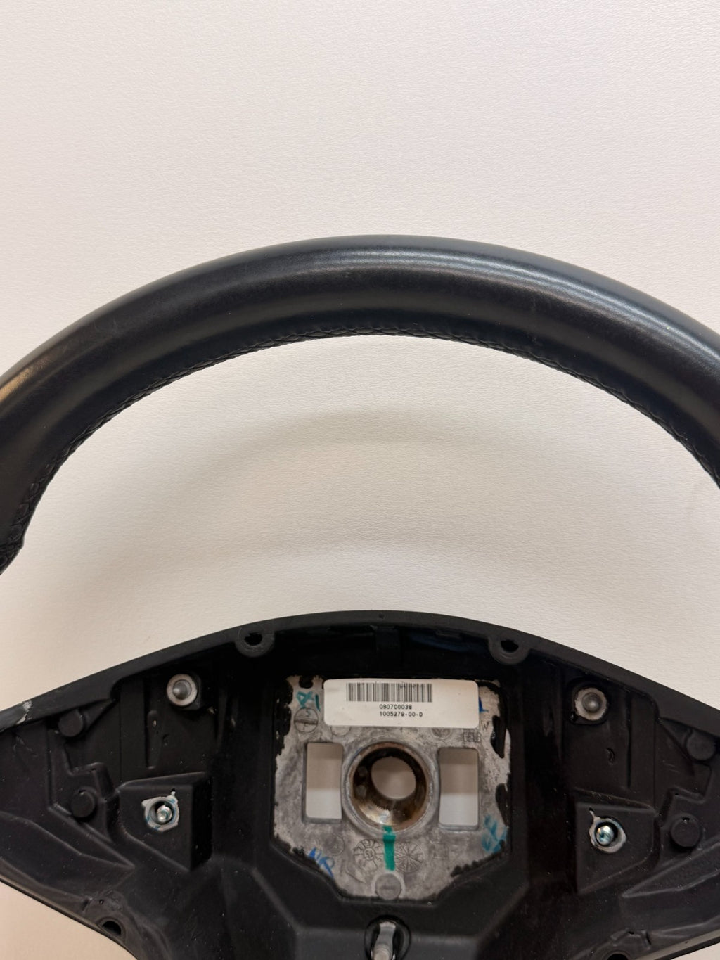 2012-2020 TESLA MODEL S LEATHER STEERING WHEEL ASSEMBLY 1005279-00-D