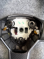 2017-2023 TESLA MODEL 3/Y HEATED LEATHER STEERING WHEEL BLACK OEM, 1490214-00-B