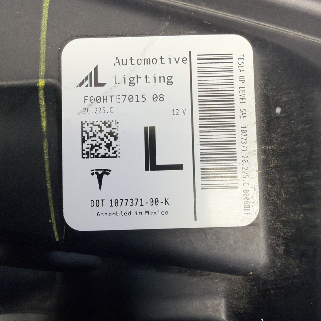 OEM 2017 - 2020 Tesla Model 3 Left Driver Reflector LED Headlight 1077371-00-K