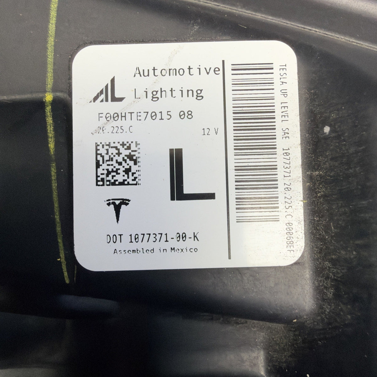 OEM 2017 - 2020 Tesla Model 3 Left Driver Reflector LED Headlight 1077371-00-K