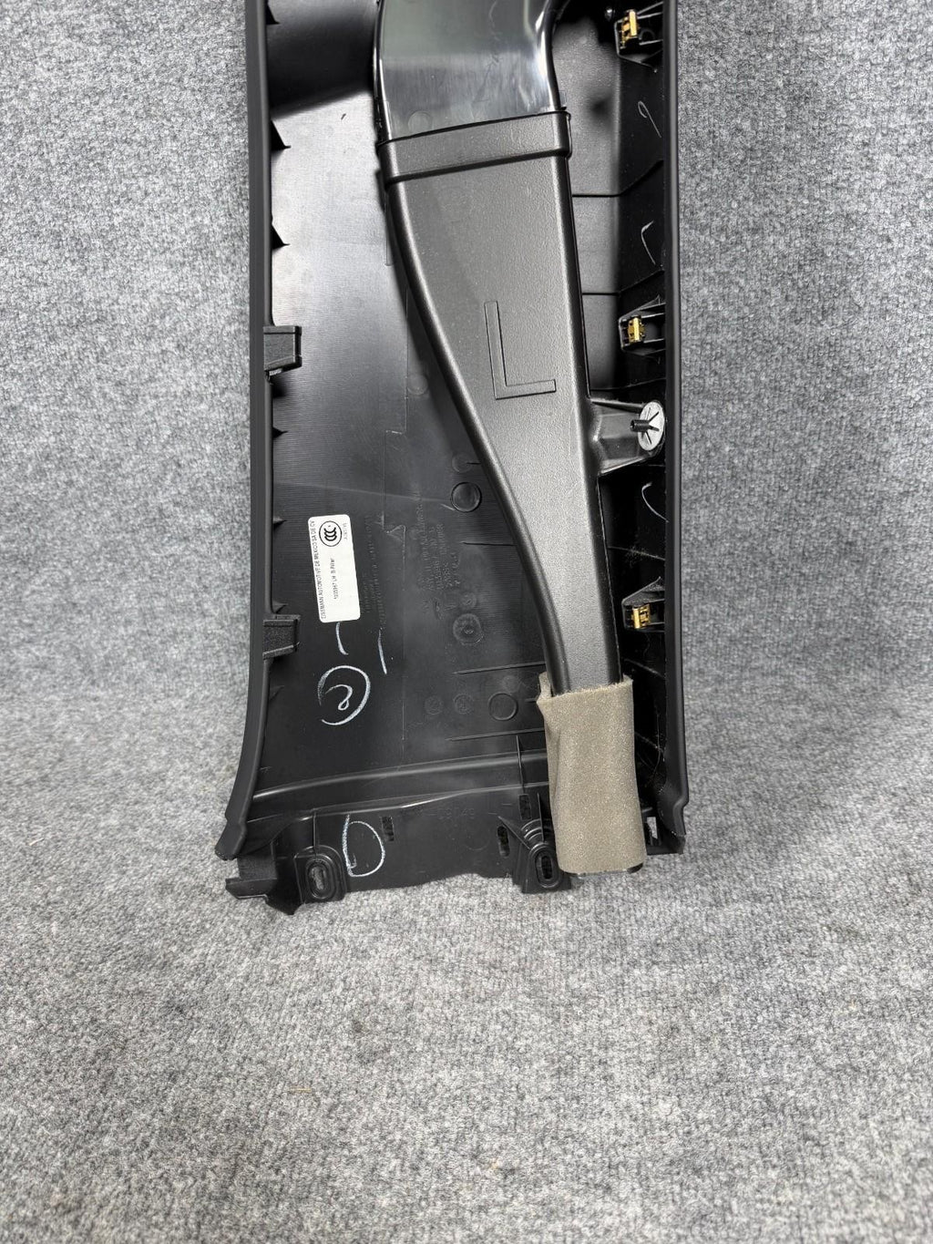 2016-2020 Tesla Model X Left Driver SIde Lower B Pillar Cover Trim Air Vent OEM