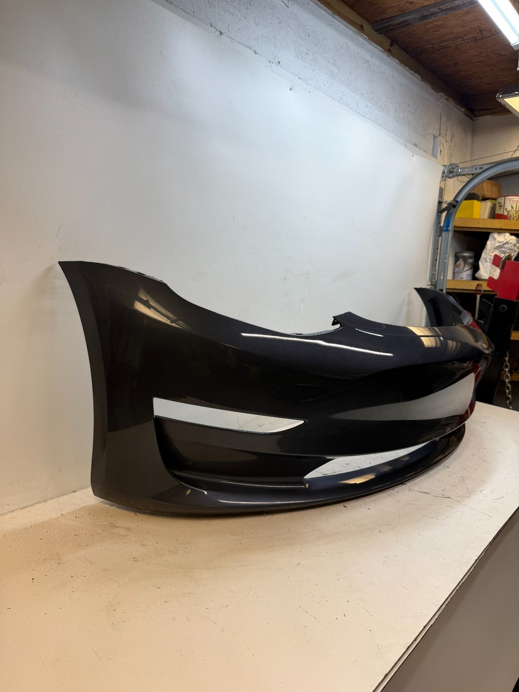 2017-2023 Tesla Model 3 Front Bumper Cover Panel w/o Park Sensor Hole Assembly