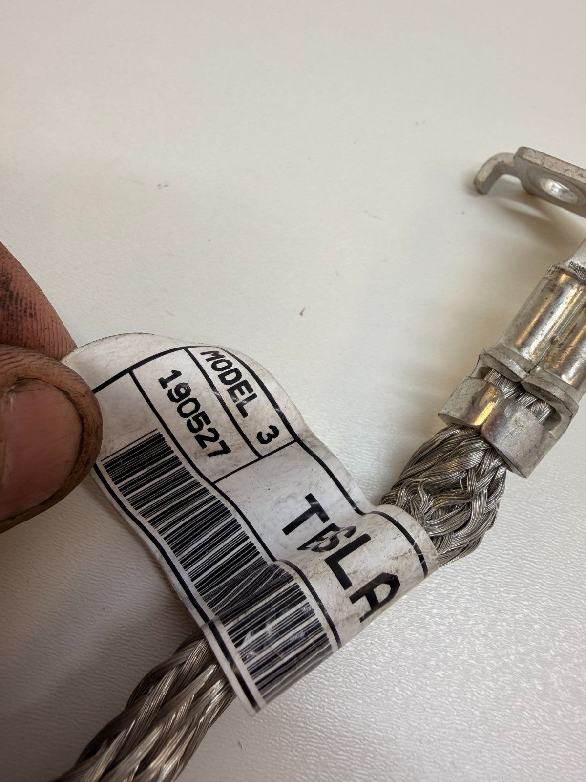 2017-2023 Tesla Model 3 Computer Terminal Ground Cable Strap 1483140-01-A