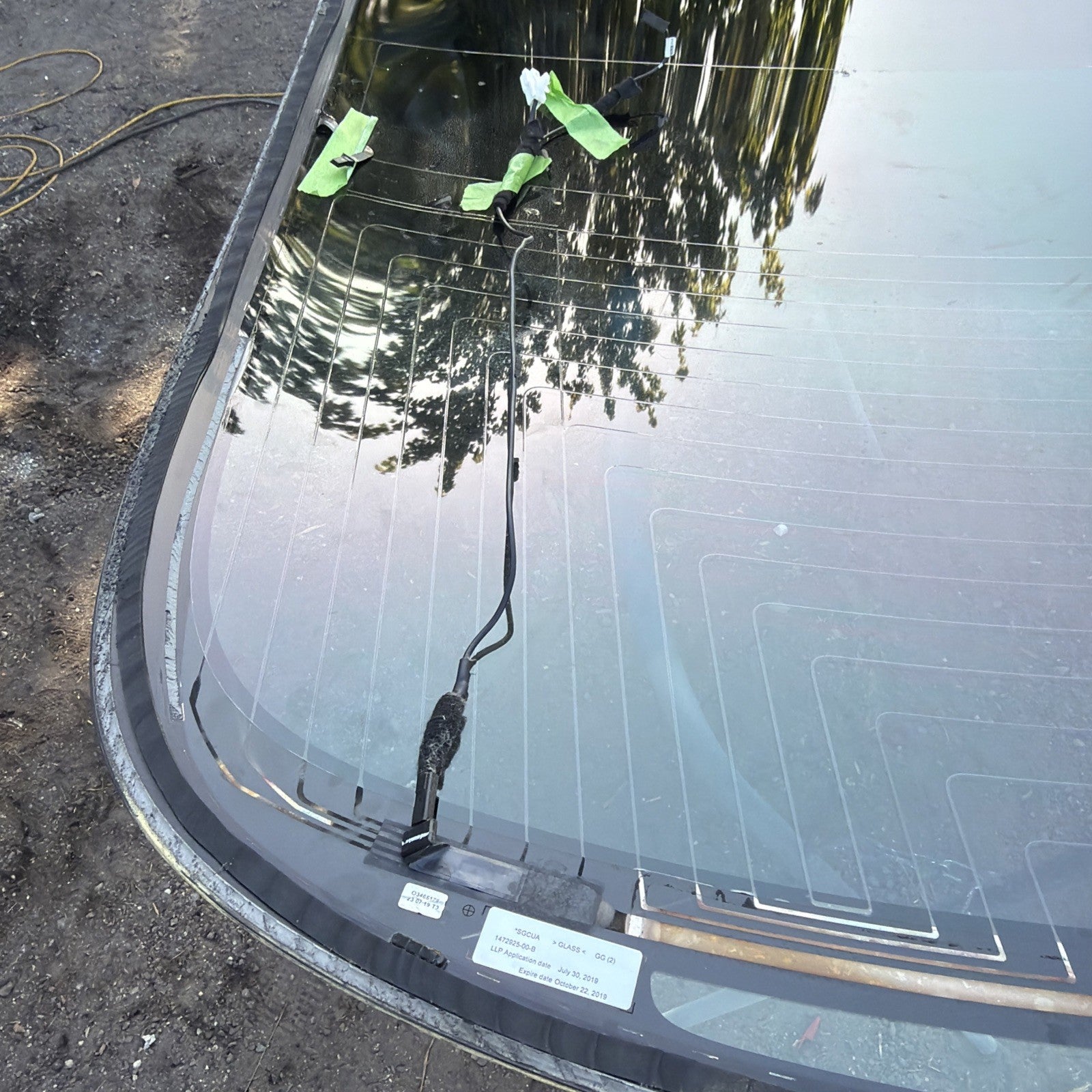 ⭕ 17-20 Tesla Model 3 M3 Rear Trunk Panoramic Backlite Glass 1472925-00-B