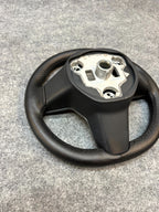 2020 - 2024 TESLA MODEL Y HEATED LEATHER STEERING WHEEL BLACK OEM, 1490214-00-B