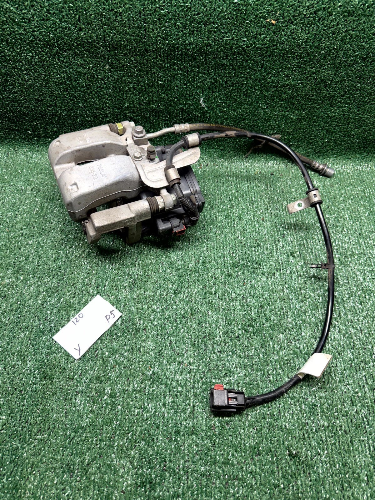 ♦️20–23 TESLA MODEL 3/Y RIGHT SIDE BRAKE CALIPER W/ BRAKE HOSE OEM,1044623-00-J
