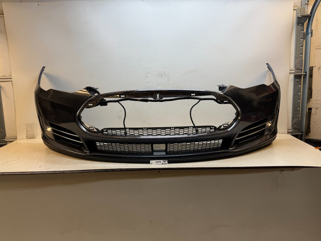 2012-2016 Tesla Model S Front Bumper Cover Complete W/ Lights OEM