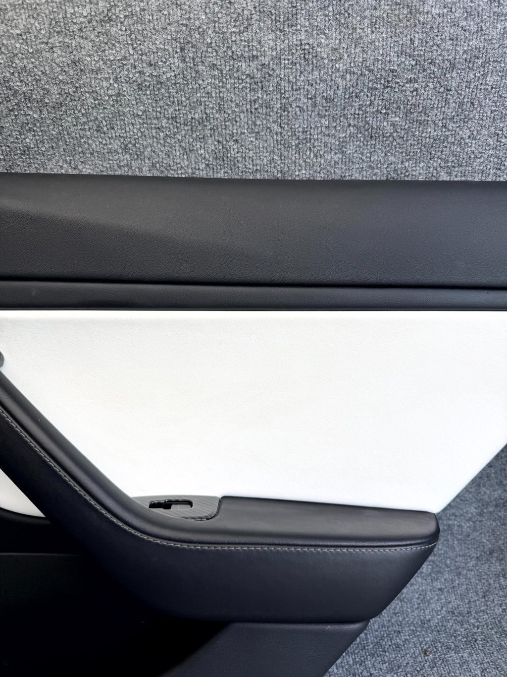2017-2023 TESLA MODEL 3 REAR RIGHT SIDE DOOR TRIM PANEL BLACK OEM, 1105096-00-E