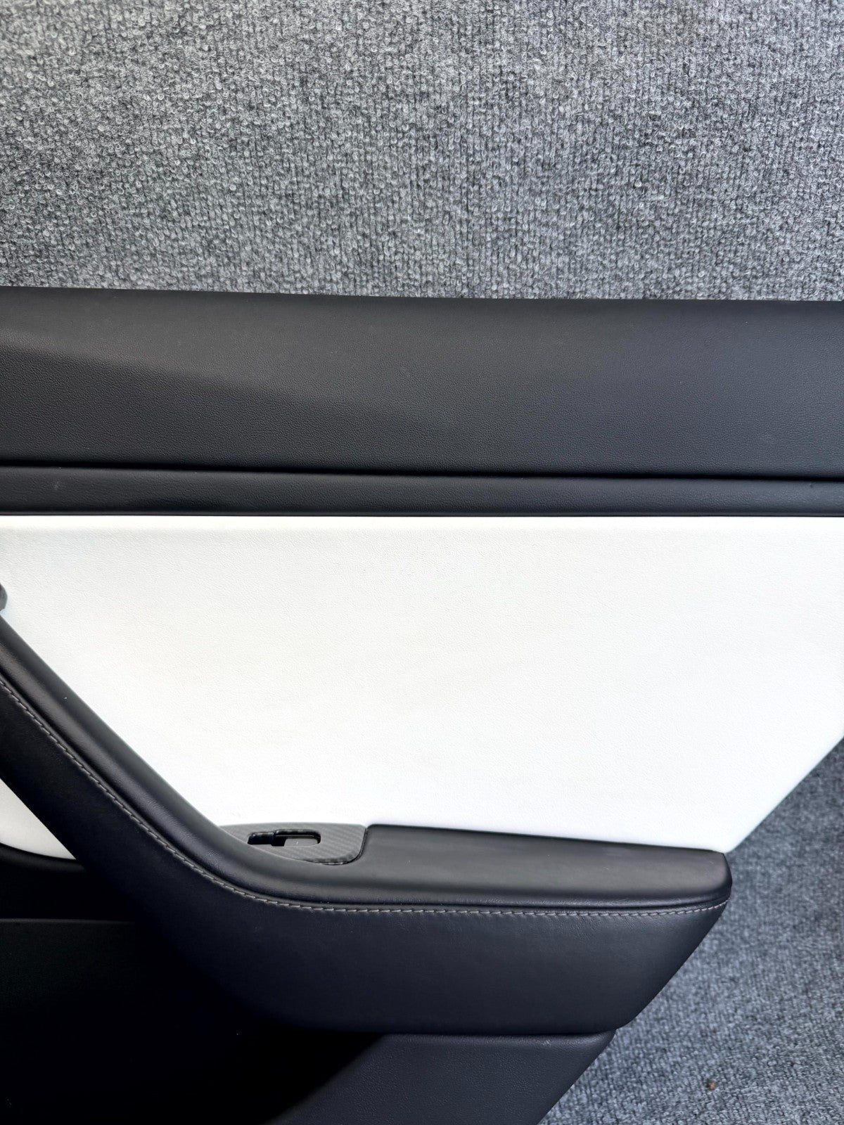 2017-2023 TESLA MODEL 3 REAR RIGHT SIDE DOOR TRIM PANEL BLACK OEM, 1105096-00-E