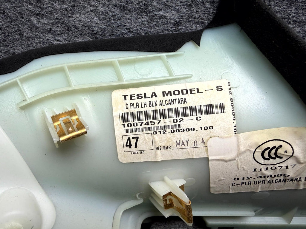 ♦️2012 - 2020 TESLA MODEL S REAR LEFT SIDE C-PILLAR TRIM COVER OEM, 1007457-02-C