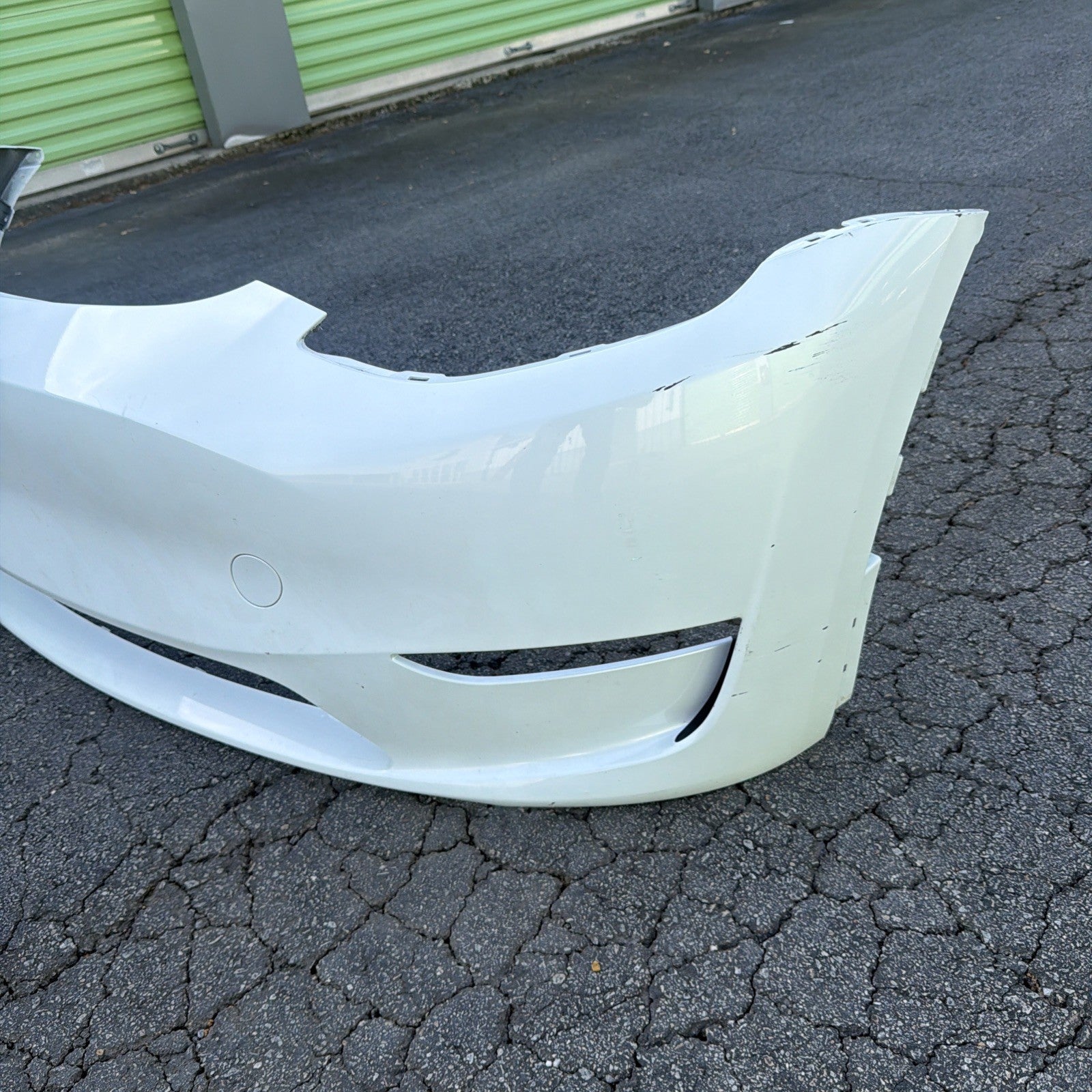 2024-2025 Tesla Model Y oem Front Bumper Cover & Tow Cap White