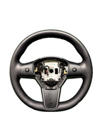 ♦️2020-2025 TESLA MODEL Y LEFT SIDE STEERING WHEEL LEATHER OEM, 1490214-00-B