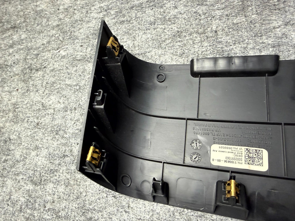 ♦️2017-2023 TESLA MODEL 3 REAR CENTER CONSOLE LOWER TRIM PANEL OEM, 1108494-00-B