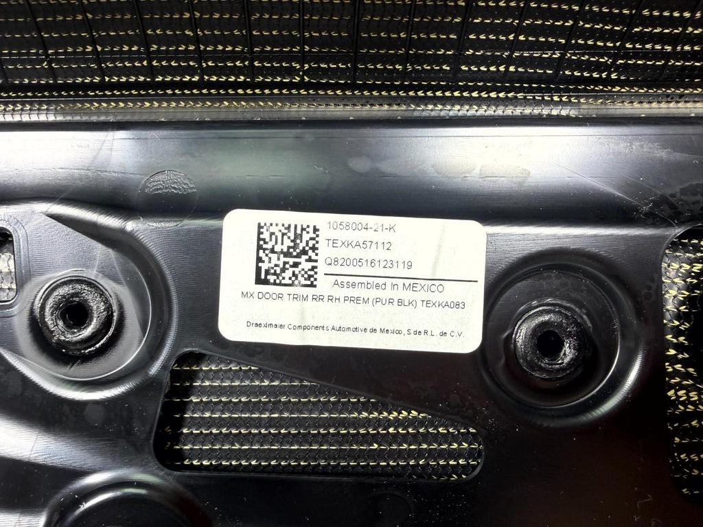2016-2020 Tesla Model X Rear Right Side Interior Door Panel OEM, 1058004-21-K