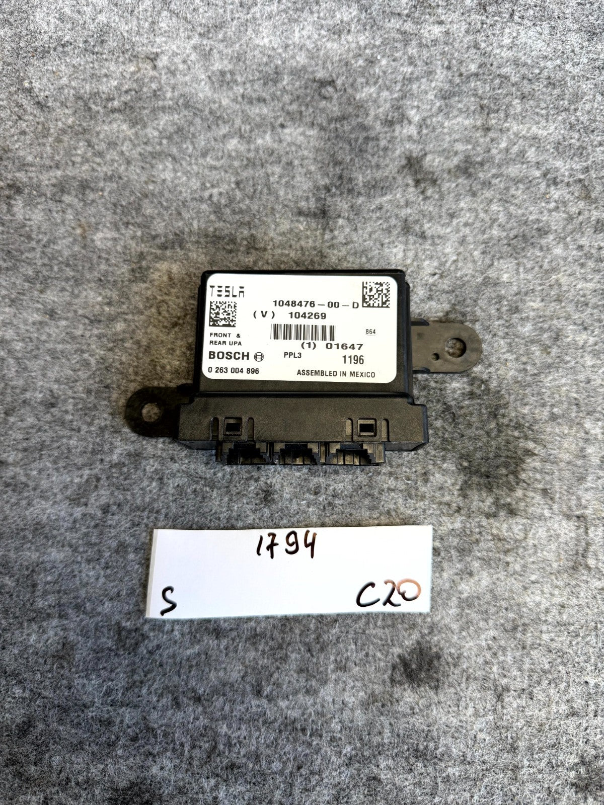 ♦️12 - 20 TESLA MODEL S PARK ASSIST PARKING AID CONTROL MODULE OEM, 1048476-00-D