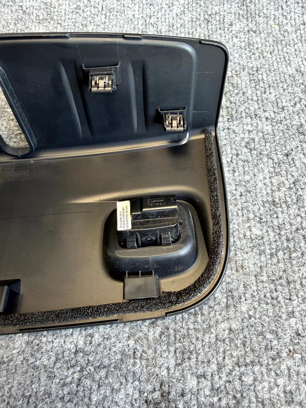 2017-2023 TESLA MODEL 3 FRONT TRUNK CLOSEOUT SWITCH TRIM COVER OEM, 1555579-00-B