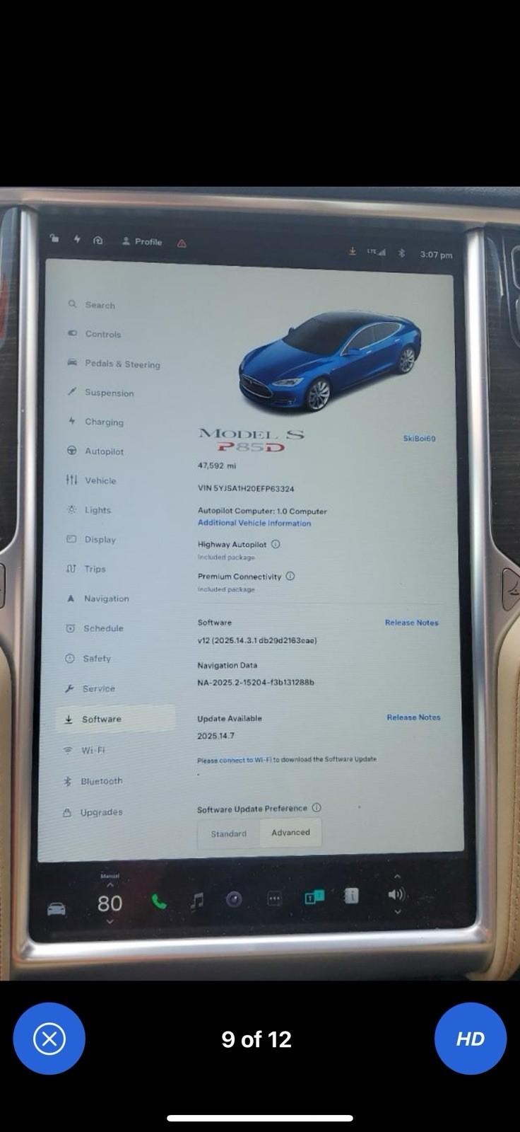 ♦️2012 - 2020 TESLA MODEL S TOUCH SCREEN DISPLAY MEDIA CONTROL OEM, 1450737-00-B