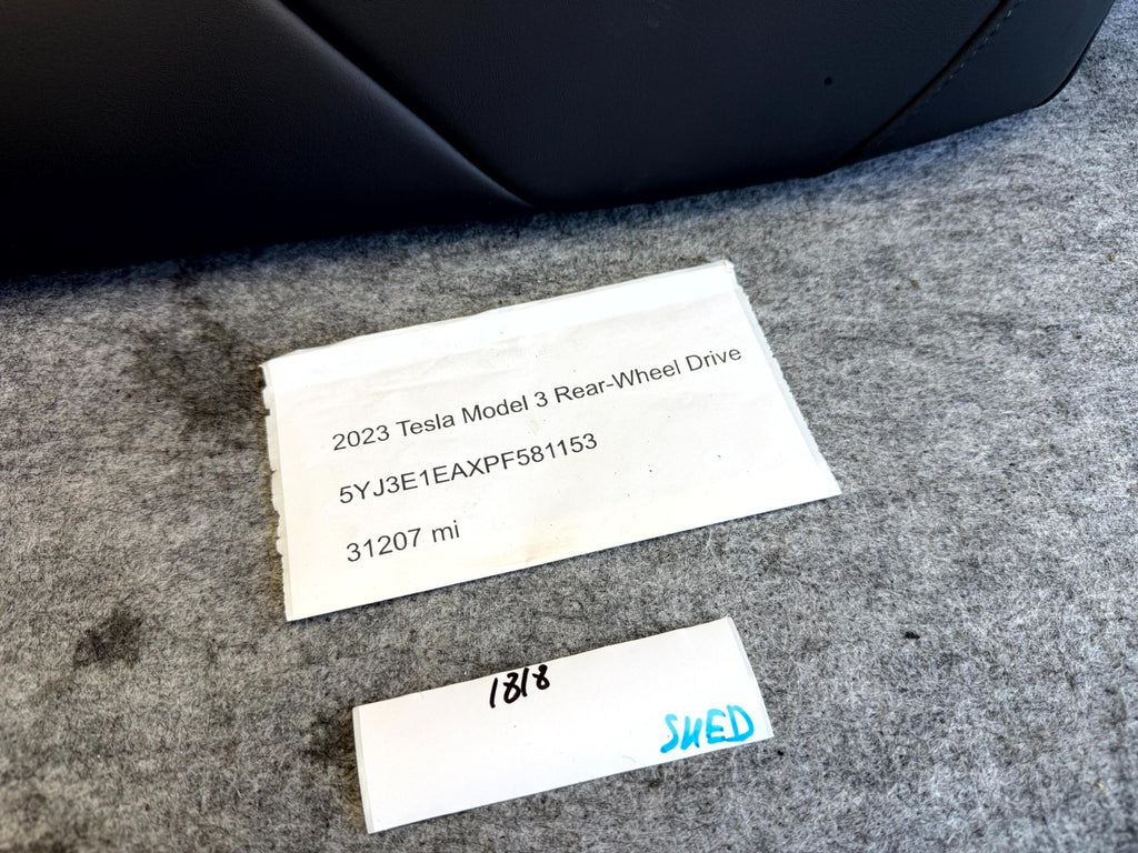 ♦️2017-2023 TESLA MODEL 3 REAR RIGHT UPPER SEAT CUSHION LEATHER OEM, 1455036-00