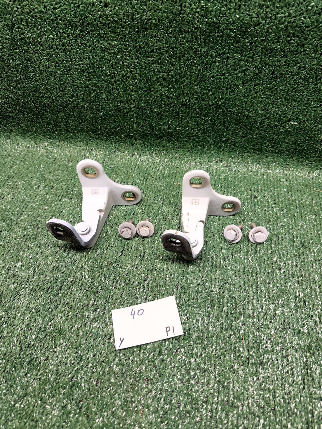 ♦️20-23 TESLA MODEL Y FRONT LEFT & RIGHT DOOR UPPER HINGE SET OEM, 1497496-00-B