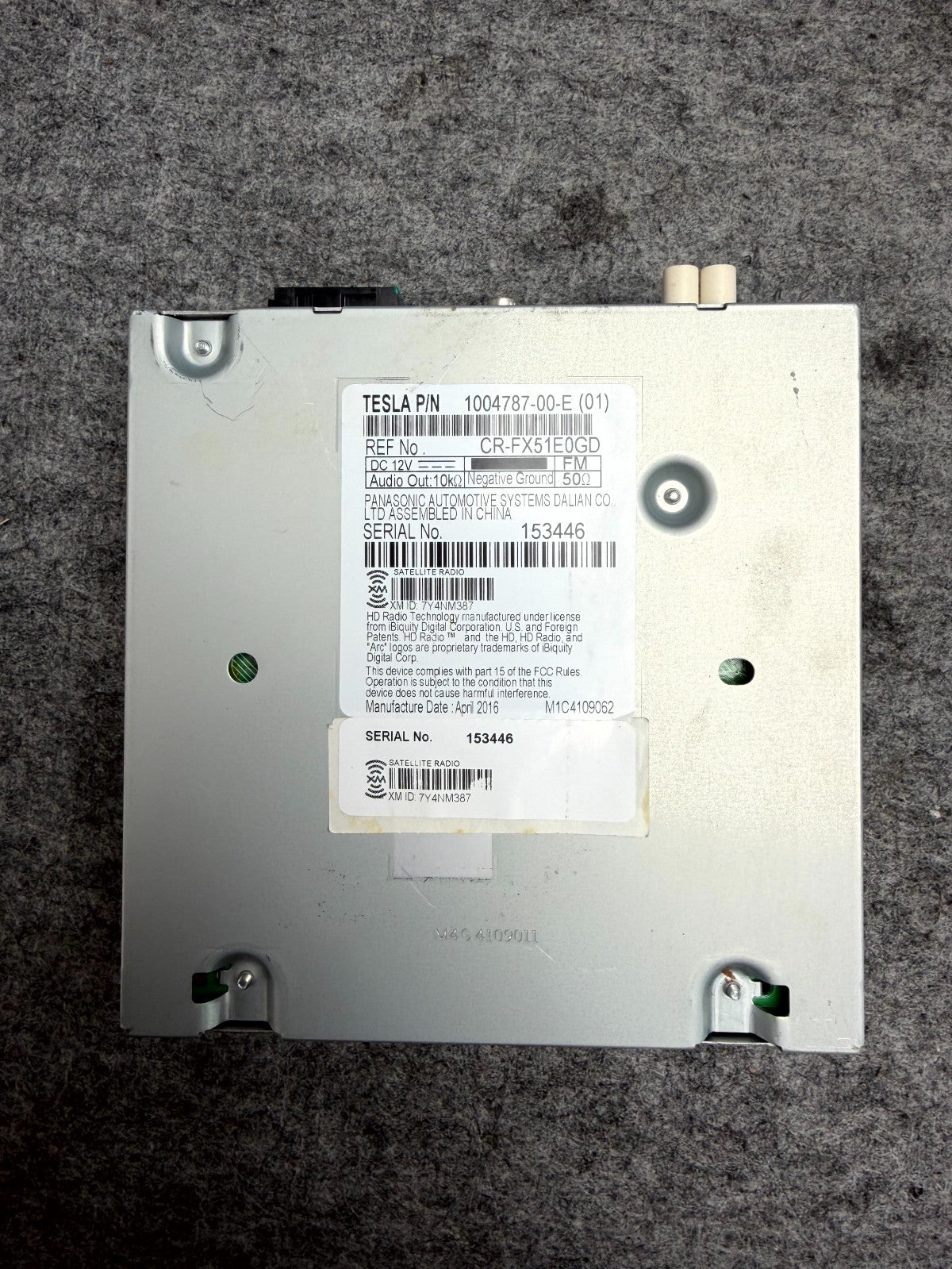 ♦️12–20 TESLA MODEL S SATELLITE RADIO RECEIVER TUNER MODULE UNIT OEM, 100478700E