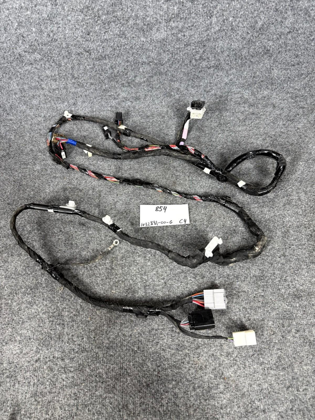 2016-2020 Tesla Model X Rear Left Side Upper Door Wiring Harness OEM, 103288100G