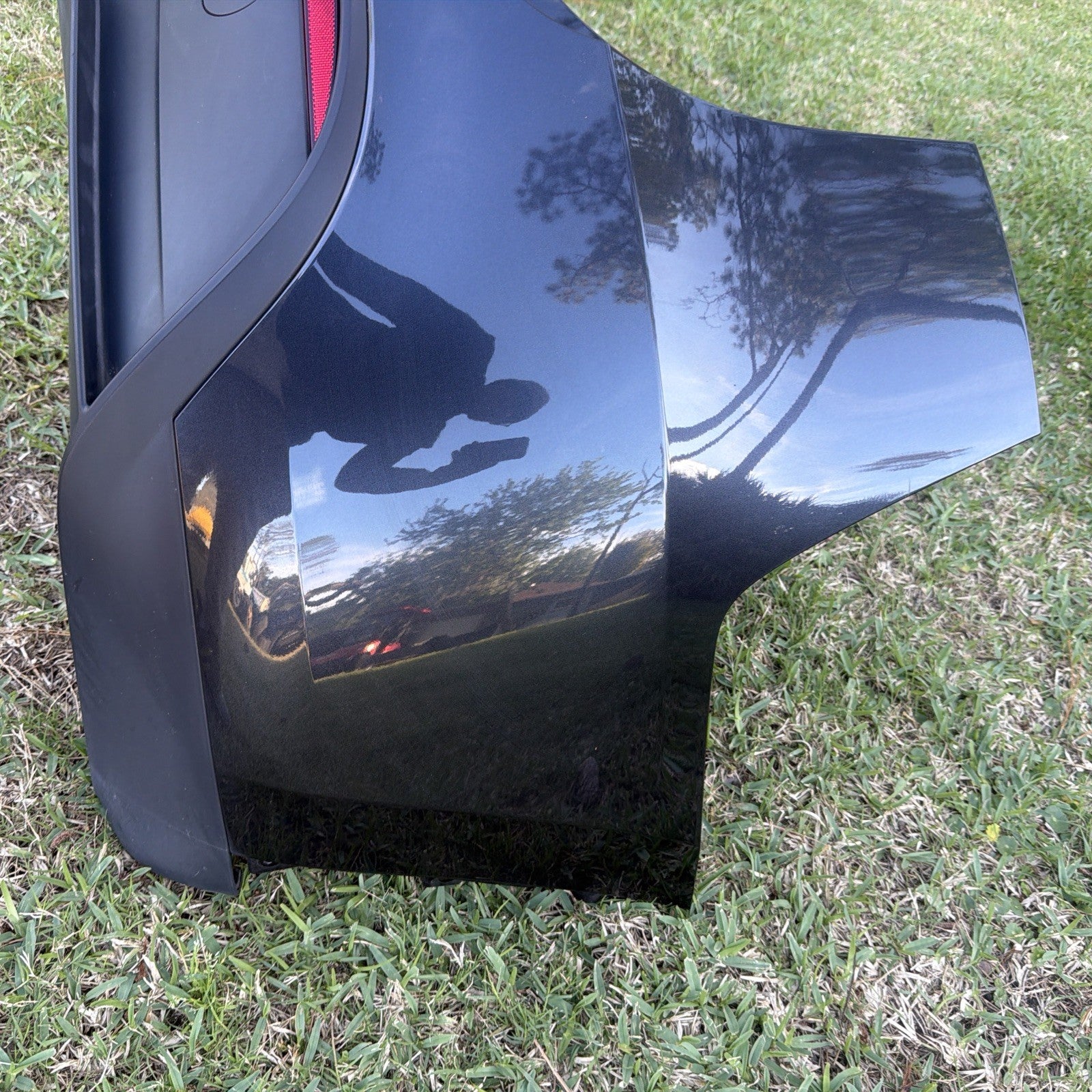 23-24 Model Y Rear Bumper Cover + Lower Valance Diffuser Gray PN01 1494005-00-B