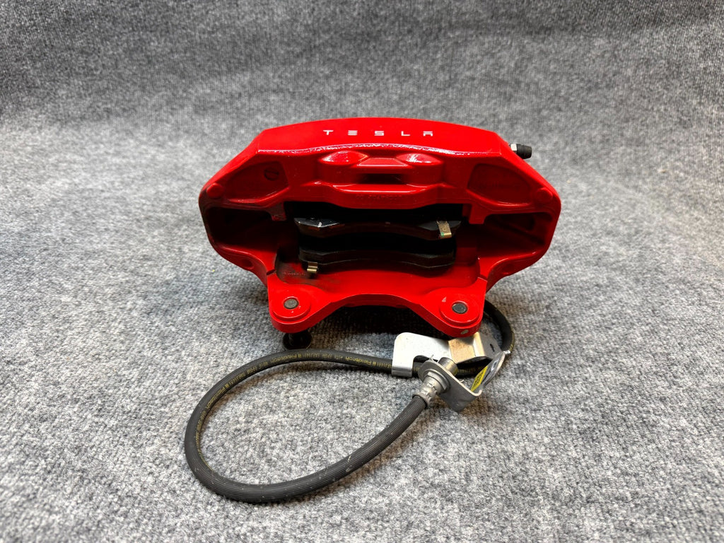 2020-2024 TESLA MODEL Y FRONT RIGHT BREMBO BRAKE CALIPER RED OEM, 1188642-00-B