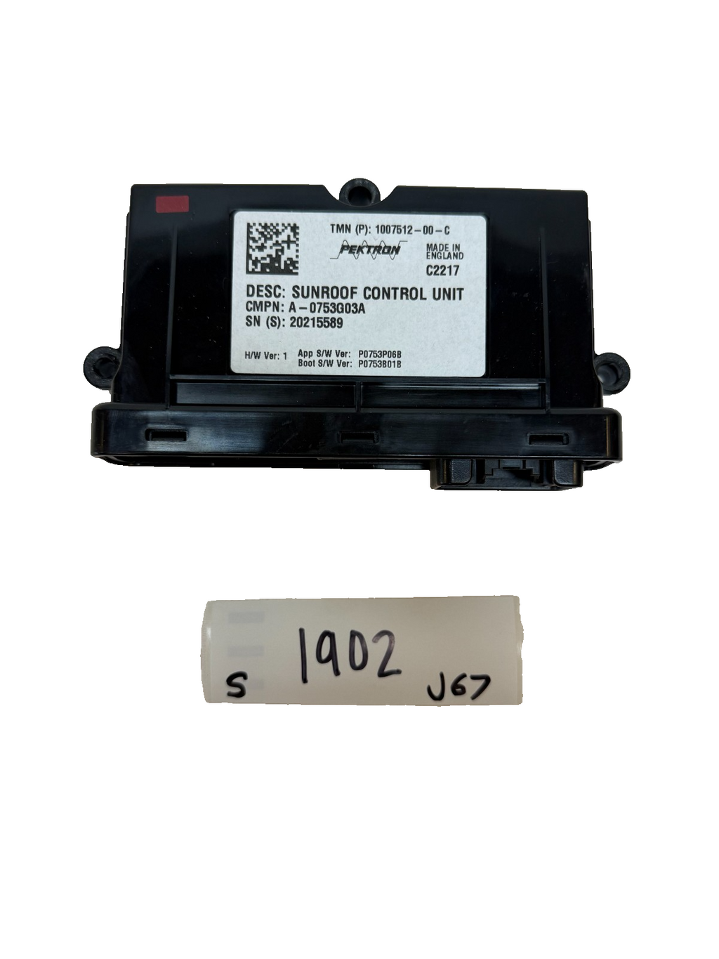 2016-2020 Tesla Model S Sunroof Controller Moon Roof Control Module 1007512-00-C